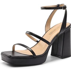 Y2K black block heels